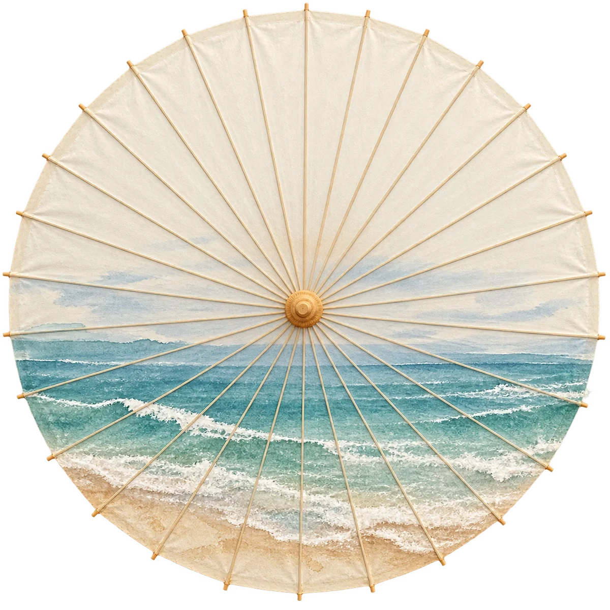 Sea-glass coast umbrella design visualisation