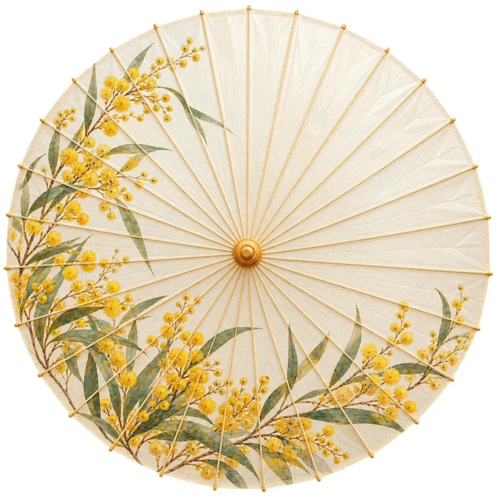 Golden wattle umbrella design visualisation
