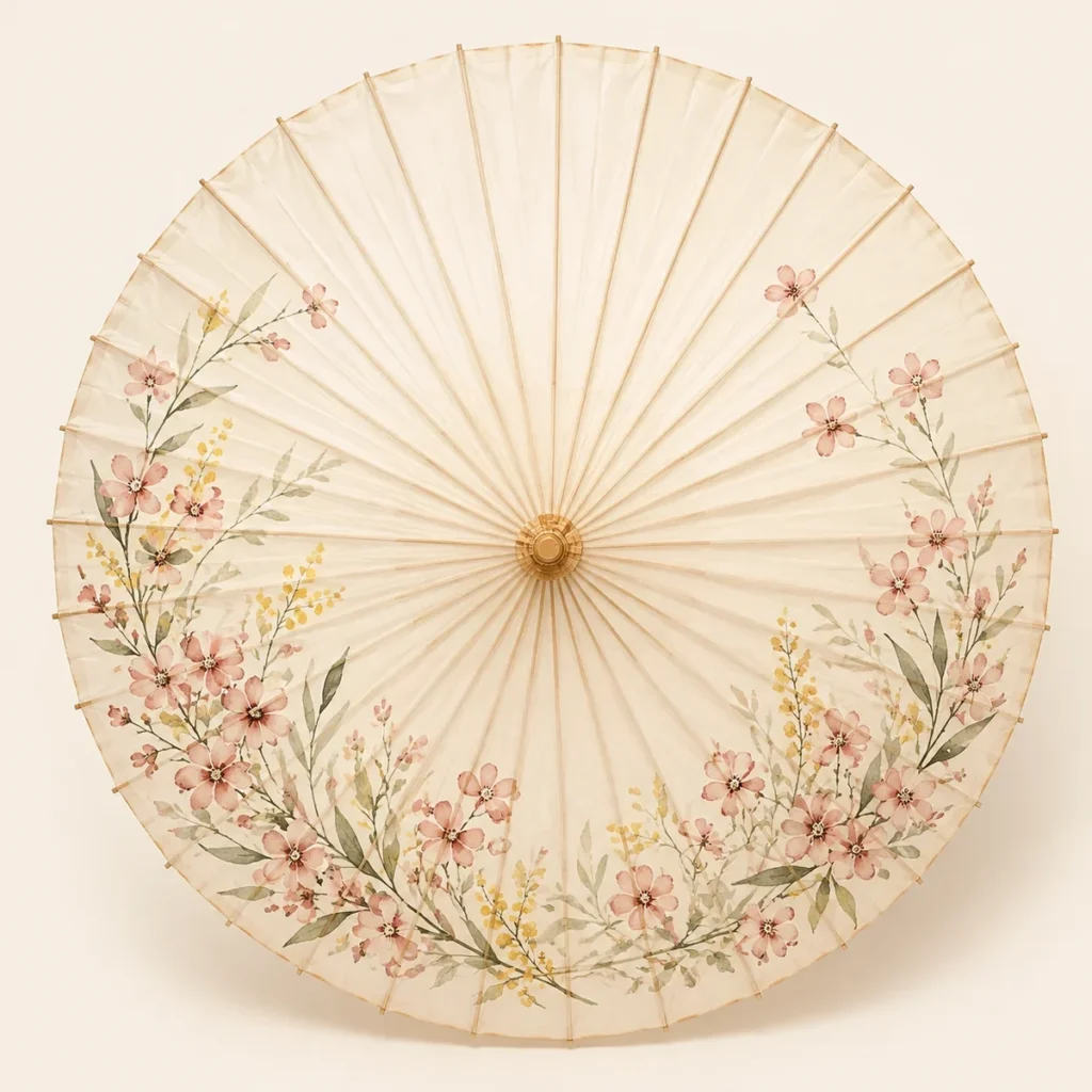 Wildflower morning umbrella design visualisation