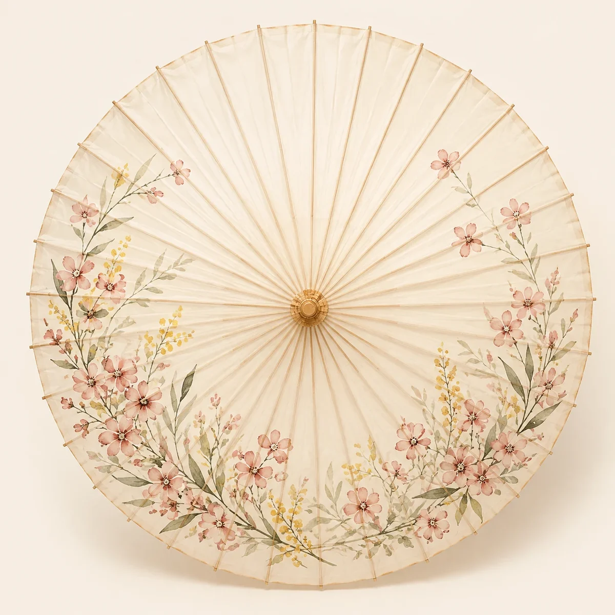 Wildflower morning umbrella design visualisation