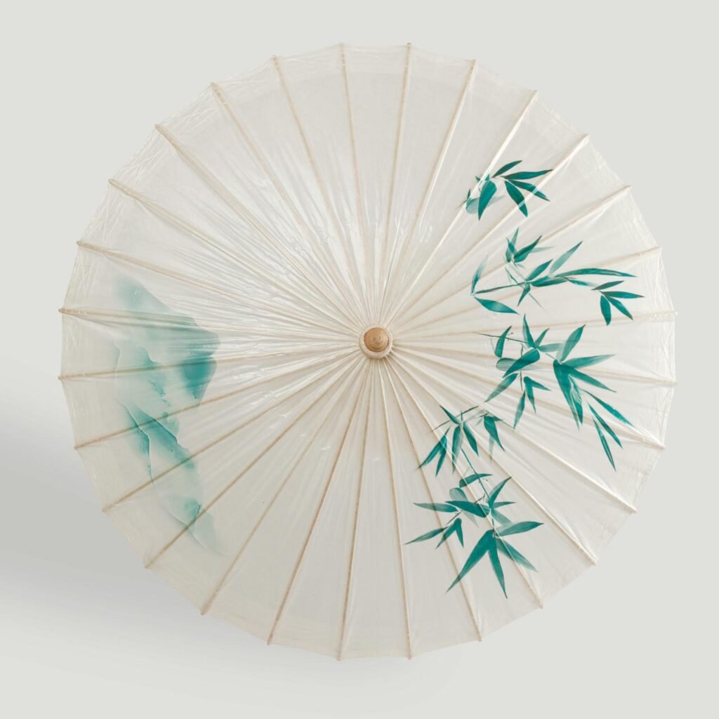 Open SHENGHE oil-paper umbrella, 空谷幽兰