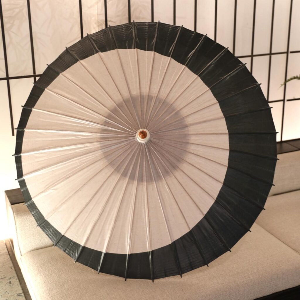 Open SHENGHE oil-paper umbrella, 黑和伞