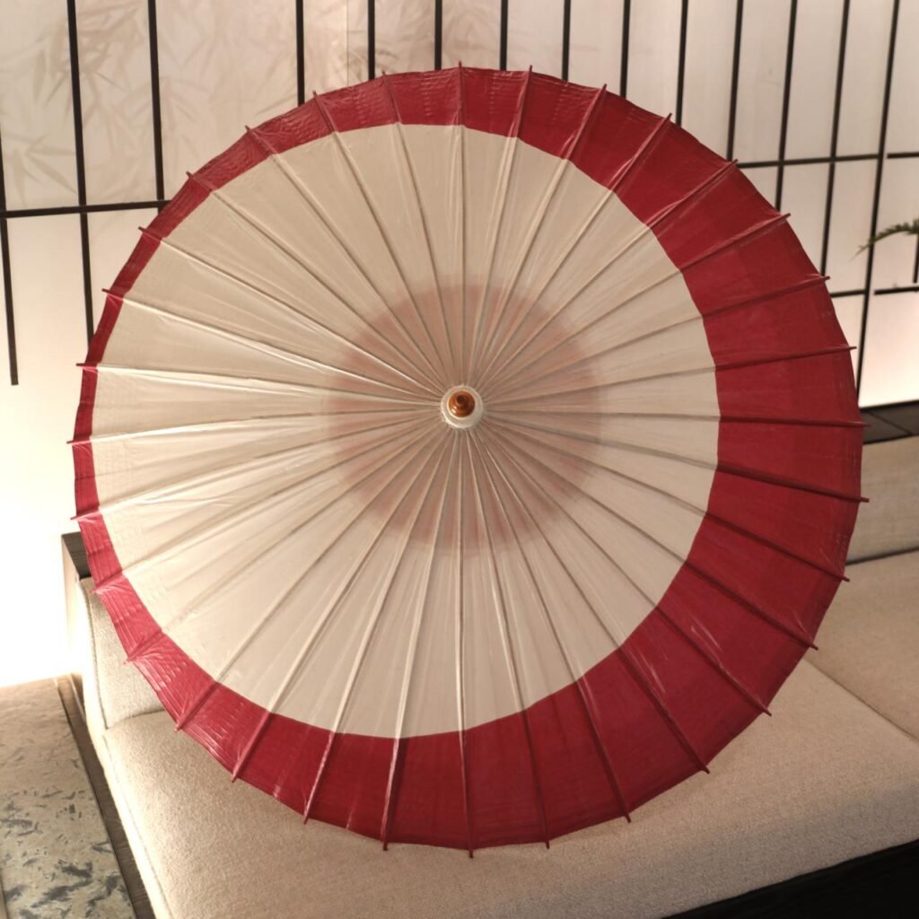 Open SHENGHE oil-paper umbrella, 红和伞