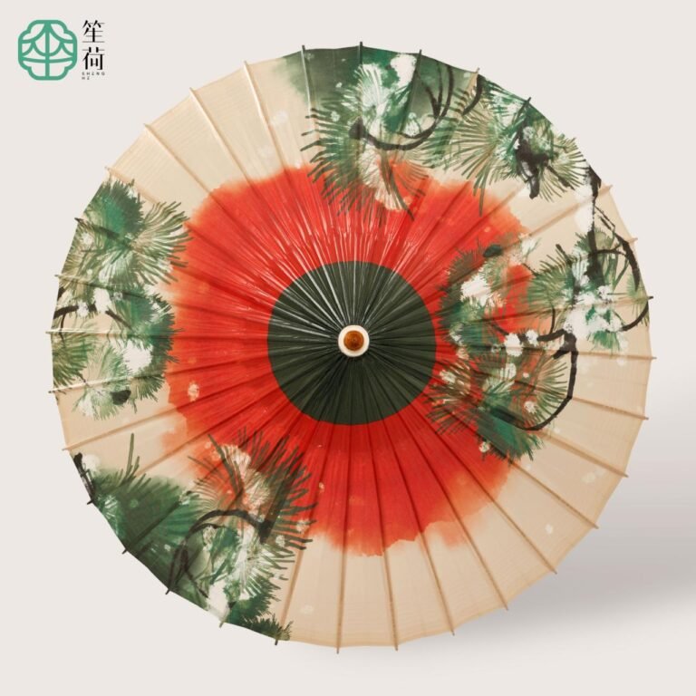 Open SHENGHE oil-paper umbrella, 长安赋