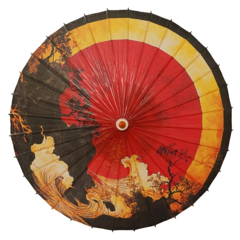 Open SHENGHE oil-paper umbrella, 山海经