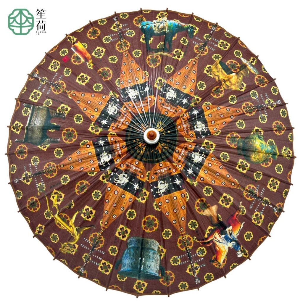 Open SHENGHE oil-paper umbrella, 盛世大唐